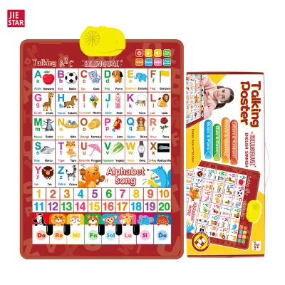 English Spanish Bilingual Electronic Wall Chart Early Learning Education Toy Educational Alphabet Chart Talking Chart Poster