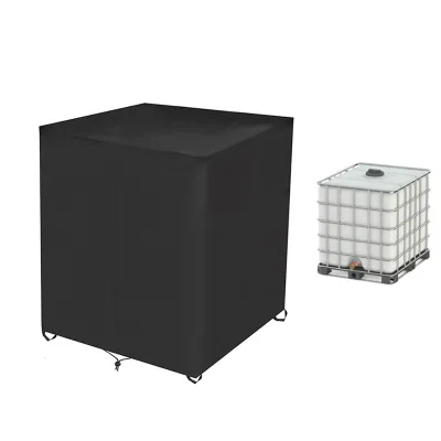 IBC Tote Cover 420D Water Tank Cover Black Tote Sunshade Waterproof Water Tank Protective Cover