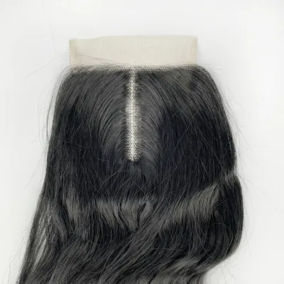 Organic Fiber 4 by 4 Yaki Straight T Part Hand Made Lace Closure,Straight Lace Closure 24 Inch