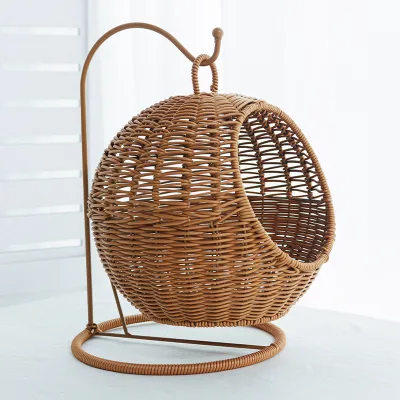 High Quality Hand-woven Cat Carrier Small Domestic Cat Nest Hanging Basket Can Be Disassembled and Washed