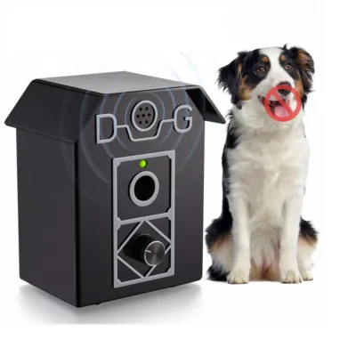 Anti Barking Device Waterproof Automatically Ultrasonic Sound Speakers Anti Dog Bark Deterrent 50 Ft Black Plastic > 20 Hours