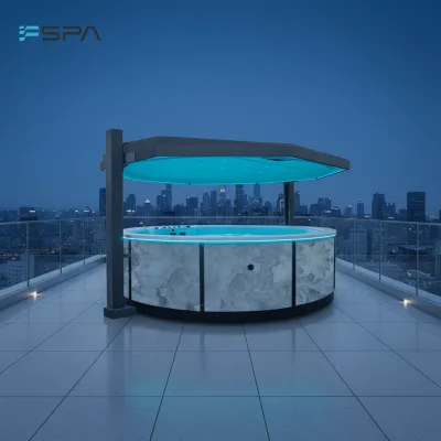 Factory Wholesale Modern Acrylic Big Size Garden Underground Outdoor 5 Person Freestanding Hot Tub Spa with Air Massage Balboa