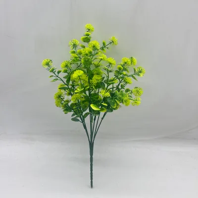 High-End Artificial Plastic Green Flowers Shrubs Small Handles Home Decoration for Christmas Halloween New Year Thanksgiving