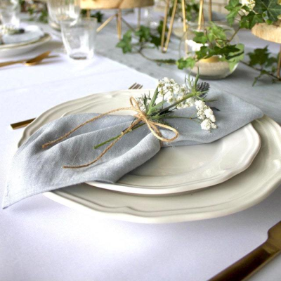 Linen Napkin Natural Western Restaurant Cloth Tea Towel European American Style Table Cloth Linen Napkins