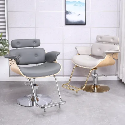 Modern Hair Salon Chair Synthetic Leather Hair Cutting Stool with Adjustable Rotating Feature for Barber Shops