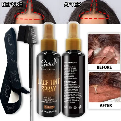 Making Your Lace Wig Realistic Lace Tint Styling Spray Tinting Lace for Lace Wigs, Lace Closures, and Lace Frontals