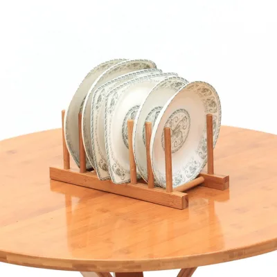 Wholesale Multifunctional Folding Storage Organizer Bamboo Kitchen Dish Drain Rack