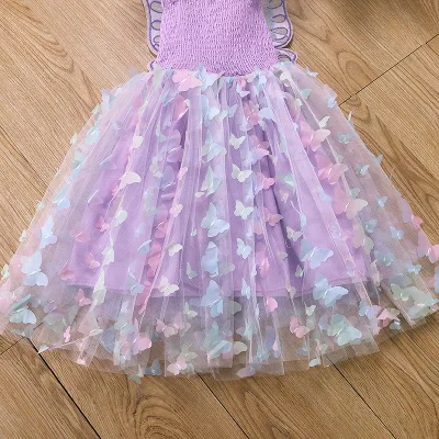 Autumn 2026 Suspender Dress for Girls Small Medium-sized Cross-Border Foreign Trade Casual Style Butterfly