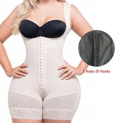 Private Label Zipper Crotch Body Shaper Tummy Control Body Shaper High Compression Garments Levanta Pompis Colombiana Garments