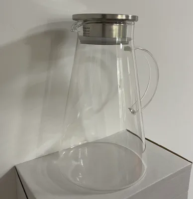 Borosilicate Glass Jug Pot and Kettle with Stainless Steel Lid
