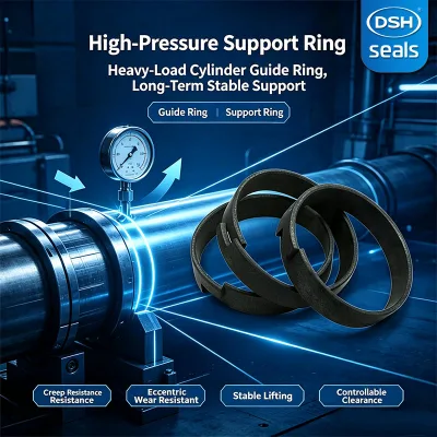Hydraulic Cylinder PTFE Guide Ring Construction MachineryGuide Ring High-Pressure Support Ring for Engineering Heavy Machinery