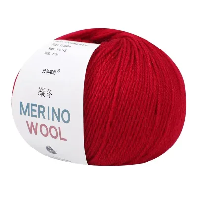 China Wholesale Best-selling 100% Wool Knitted Scarf 60 Colors Yarn Handmade DIY Craft Materials