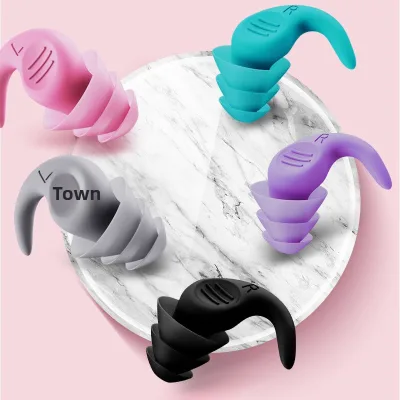 New Cross-Border Soundproof Noise-Canceling Silicone Earplugs for Sleep Exercise Work Indoors/Outdoors-Soft Silicone Dorm Use