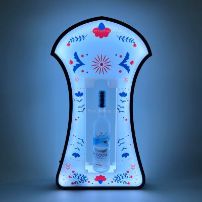 Rechargeable LED Acrylic Bottle Presenter for Tequila for Champagne & VIP Display for Nightclub Bar Party & Christmas Lounge