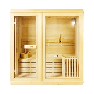 SANSHENG 3 Person Traditional Indoor Sauna Room Canadian Hemlock/cedar Steam Sauna Room for 3 Person Size