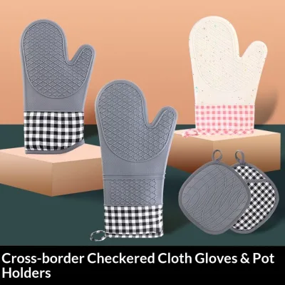Insulated Oven Gloves Single Silicone Heat-proof Gloves High Temperature Resistant Oven Microwave Baking Tools Home Kitchen Tool