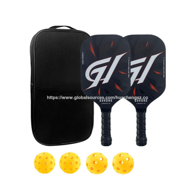 Carbon fiber lightweight pickleball paddle sports training paddle with no frame design one-piece offensive pickleball paddle set