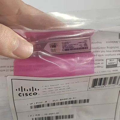 GLC-BX80-U-I Industrial SFP 1000BASE-BX-U BiDi 1490nm-TX/1570nm-RX 80KM SMF Green Tab