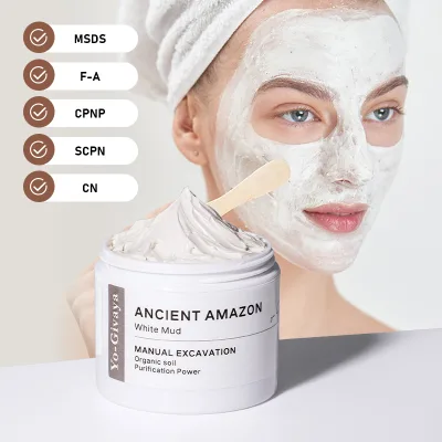 OEM/ODM White Clay Mask Pore Purifier Soothing Clay Mask Blackhead Removal Smoothing Peeling Volcanic Clay Mud Mask