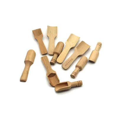 Customizable logo Wood Bath Salt Scoop Beech Wood Measuring Spoon