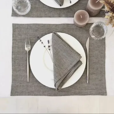 Natural Stylish Various Size Linen Placemats Multiple Colours Choice Linen Placemat Custom Linen Placemats for Table Decor