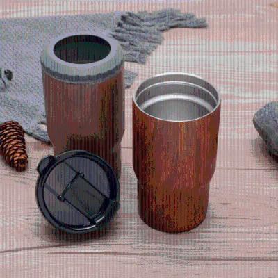 Double Lids Multi-Function cooling Double Wall 14oz Thermal Cooler 304 Stainless Steel Insulated Chiller Vacuum Coffee Tumbler