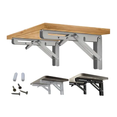 Adjustable Modern Stainless Steel Furniture Bracket 6-24 Inches Metal Shelf Bracket Worktable Folding Shelf Brackets Stamped