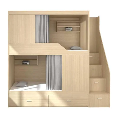 Solid Wood Adjustable Bunk Beds Modern Design for Student Dormitory Apartment E-Sports Hotel Spaces Capsule Style 3-Year