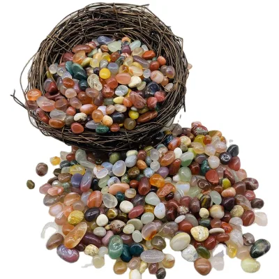 natural agate polished stone crystal tumbled crystals healing stones wholesale bulk mix agate crystal chips