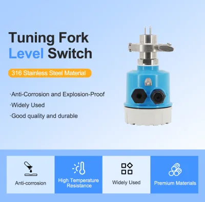 Anti Vibration Sanitary Quick Clamp Tuning Fork Level Switch No False Trigger Viscous Liquid Level Alarm Transmitter