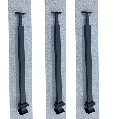 Matt Black Iron Pillar for Indoor Staircase Railing
