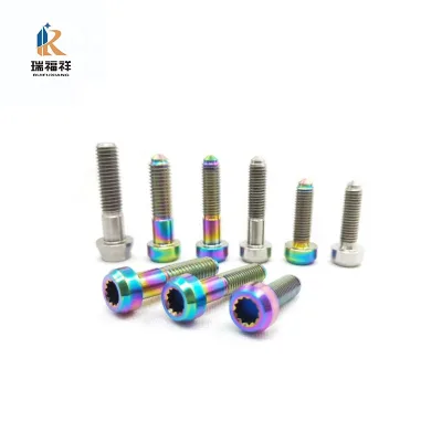 Customized Logo M6 Titanium Screws and Flange Bolts GR5 Colorful Titanium Bolt Factory Price Metal Products