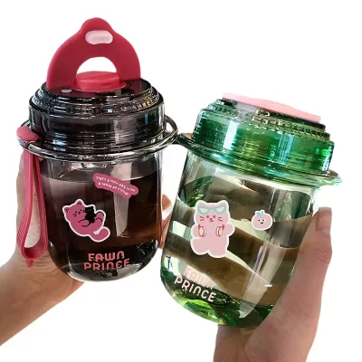 Cute Summer Portable Cup for Boys Girls High Appearance Level Plastic Children's Cup Department Store Gift Made From PC Material