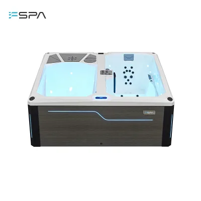 Energy Saving Waterproof Embedded LED Ambient Light Strip Sports Recovery Dual Compartment Cold Tub