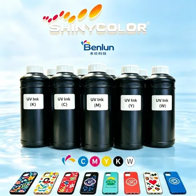 UV Ink for Ep-son Ricoh Printhead , Roll to Roll or Flatbed Print ,Environmental Friendly and Strong Adsorption From SHINYCOLOR