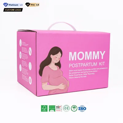 Postpartum Recovery Kit with Perineal Irrigation Bottle Disposable Mesh Pants & Cooling Pads for Afterbirth Care