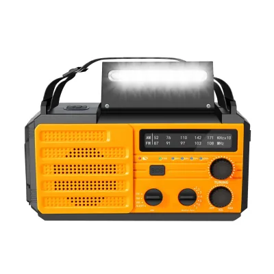 Emergency Radio Portable Charger Earthquake Solar Radio Hand-Crank Generator Flashlight