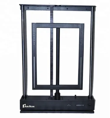 Modern Automatic Rotating TV Lifts Drop-Down up Concealed LED TVs on Steel Stands Carts with Remote Control