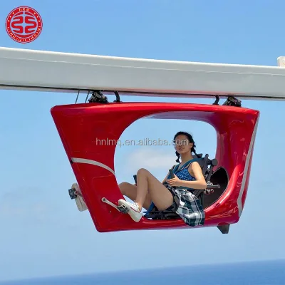 Adventure Zip Line Flying Hanging Cycle Seat Zip Line Kit Outdoor with Complete Accessories