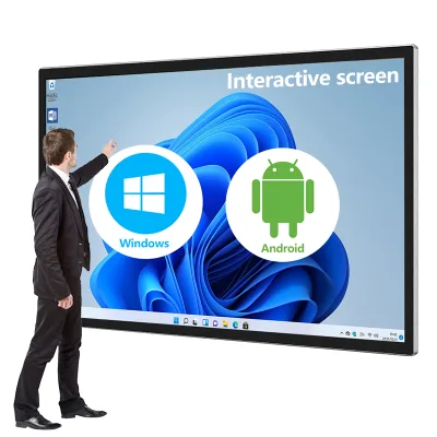 75 Inch Shenzhen Factory 55 86 Wall-mounted Screen Monitor TV Advertising Board Display Player 4k Display Menu Board Billboard