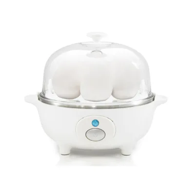 Automatic Mini Electric Egg Cooker Poacher Auto Shut-Off Plastic Body 1-7 Eggs Capacity Class Energy Efficiency for Household