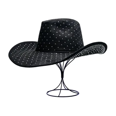 Rhinestone Decoration Western American Cowboy Hats Women Wide Brim Fleece Felt Cowgirl Hats Sombreros