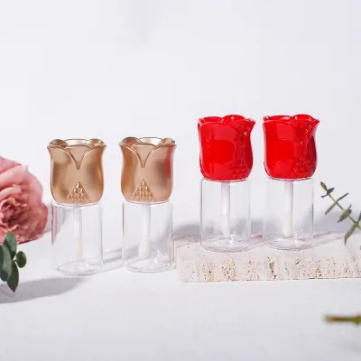 Refillable Plastic Lip Gloss Liquid Lipstick Tubes Clear Empty Lip Gloss Tube With Brush