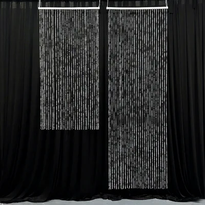 Wedding Beads Curtain Plastic 180cm*90cm Rectangular Stage Ceiling Chandeliers Decoration Indoor Outdoor Carton Packed