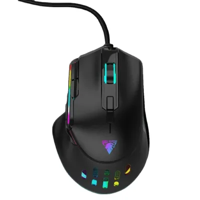 9D Black Wired RGB Gaming Mouse Light Weight High Quality Professional Computer Mouse with USB Cable ABS Color Box Wholesale
