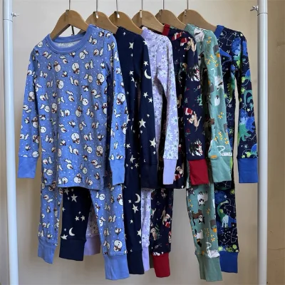 OEM Service Organic Cotton Toddler Pajamas Eco-Friendly Skin-Friendly Kids Nightwear for Export