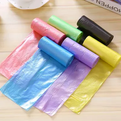 Rolled Flat Top Garbage Bags Custom Rubbish Bag Tear Resistant Household Use Disposable Trash Bags
