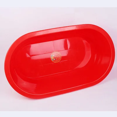 Plastic Basin Rectangular Oval Aquaculture Aquatic Products Thickened Large Bubble Tile Baby Bath Tub Bucket Clothes Bath Tub