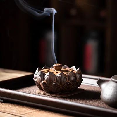 Vintage Eco-Friendly Shanghai Chinese Ceramic Incense Burner with Repeatedly Polished Bottom for Religious Use HJ Brand