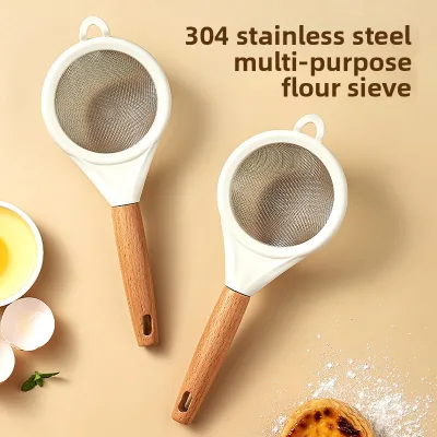 304 Stainless Steel Multi-Purpose Flour Sifter for Kitchen Baking Sugar Juice Soybean Milk Powder Powder Filtering